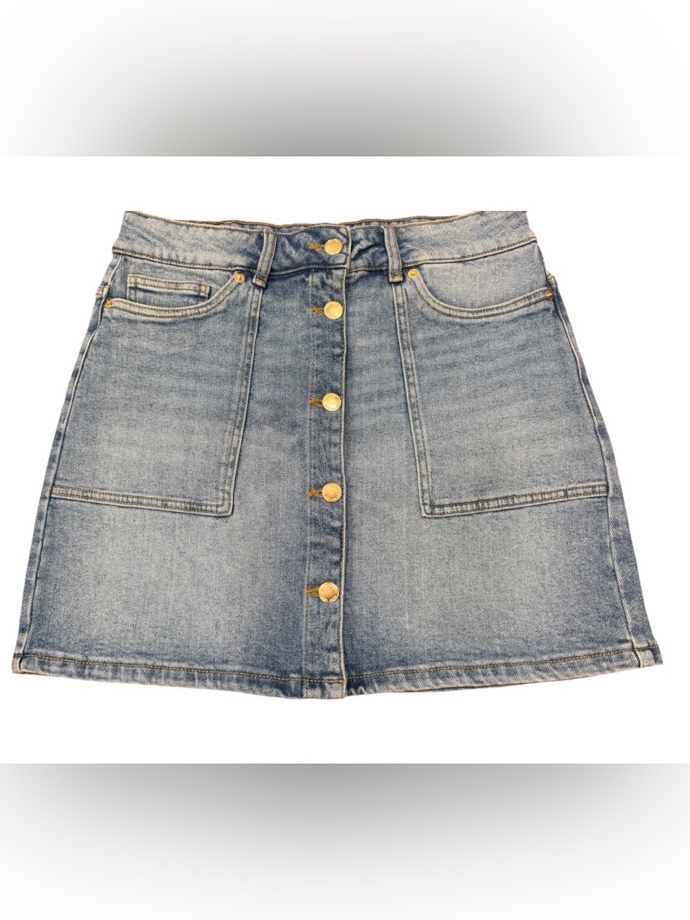 Michael Kors Women's Denim Jean Button Down Skirt Size 6